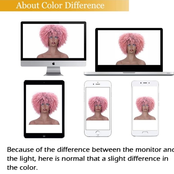 ?  PINK OMBRE CURLY FULL CAP AFRO CURL WIG? *NEW
??